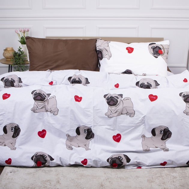 Комплект постільної білизни Бязь 17-0566 Pug-dog 2х160х220 від Rozetka на платформі USKIDKA Акція на Комплект постільної білизни Бязь 17-0566 Pug-dog 2х160х220 від Rozetka