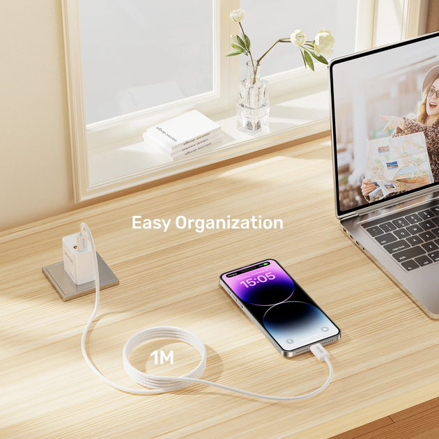 Кабель Unitek 100W Magnetic USB-C Cable White (C14141AWH01-1M) - зображення 12