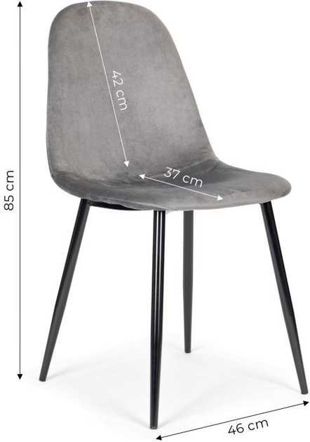 Набір стільців для кухні та вітальні ModernHome by Multistore J933 4 шт Grey (5905817000715) - зображення 8