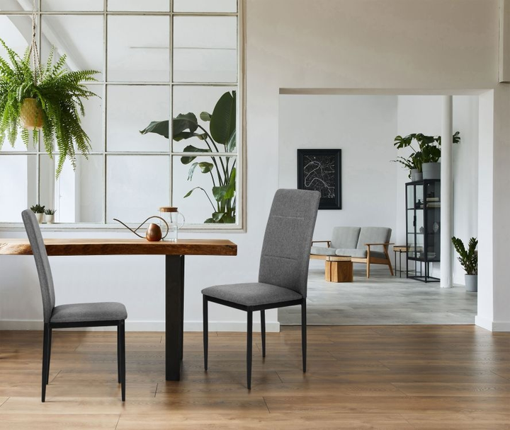 Zestaw krzeseł do kuchni i salonu ModernHome by Multistore KJC007 4 szt Grey (5905817000722) - obraz 9