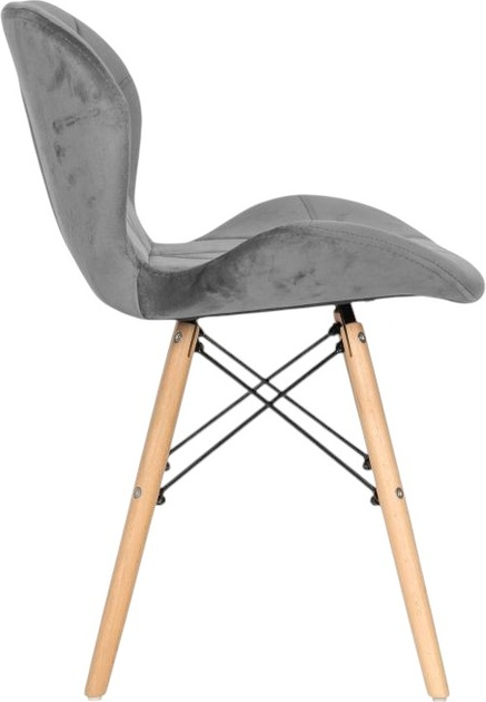 Набір стільців для кухні та вітальні ModernHome by Multistore KJC208 4 шт Grey (5905817000685) - зображення 6