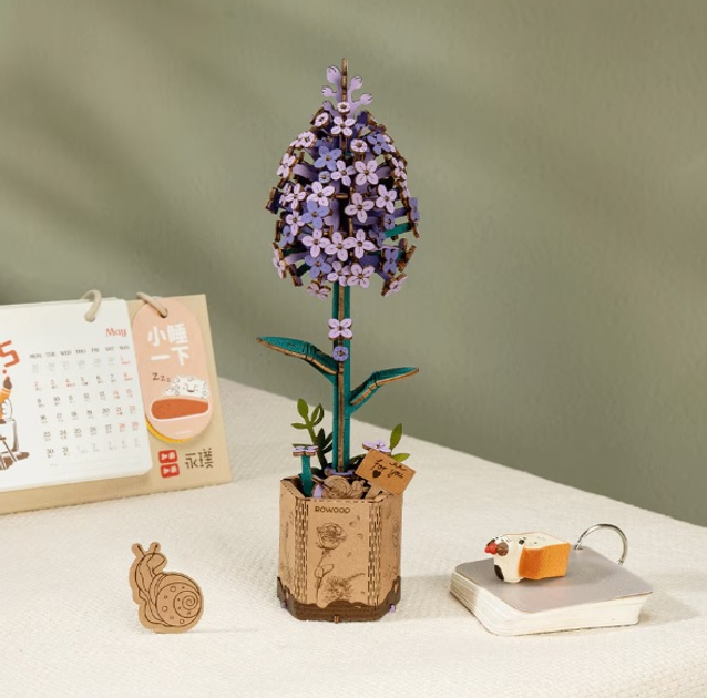 3D klocki Robotime Lilac TW021 (6946785119213) - obraz 3