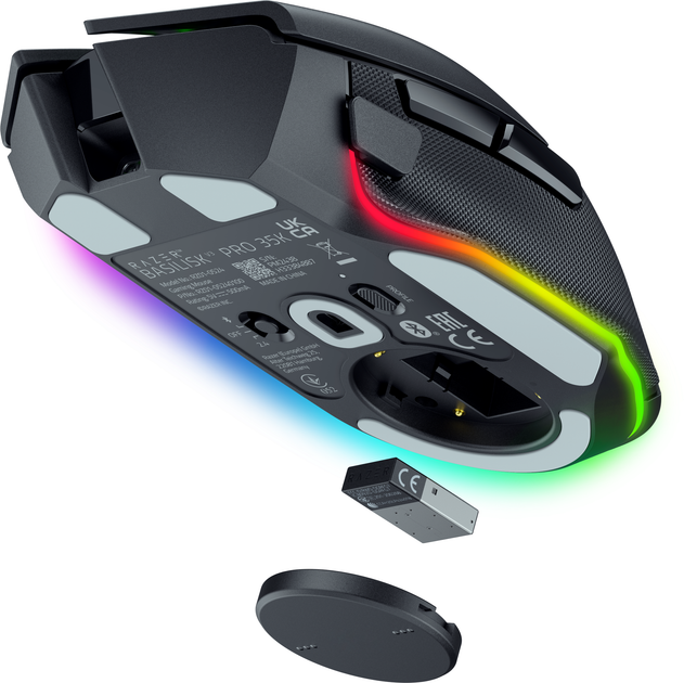 Mysz Razer Basilisk V3 Pro 35K Wireless/Bluetooth/USB Black (RZ01-05240100-R3G1) - obraz 5