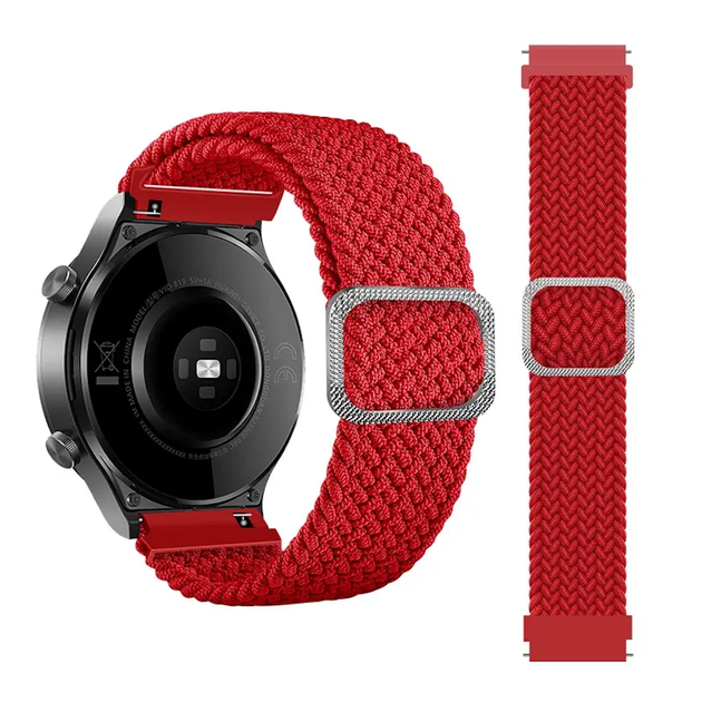 Ремешок плетеный для Garmin Venu 3 красный - Фото 1 Ремешок плетеный для Garmin Venu 3 красный - изображение 1