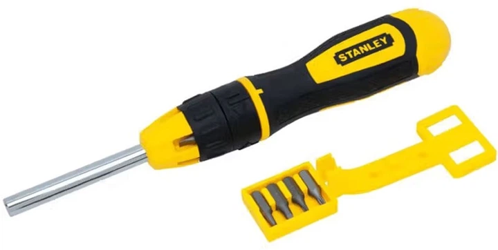 Викрутка Stanley Multibit реверсивна зі змінними бітами (0