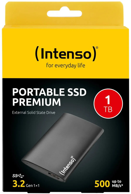 Dysk SSD Intenso Premium 1TB 1.8″ USB 3.2 Gen 1 Black (3823461) - obraz 4