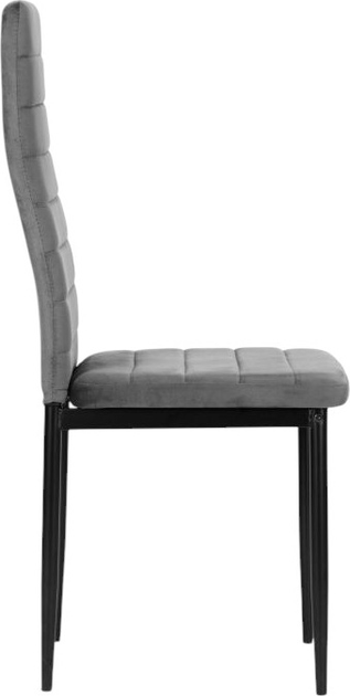 Zestaw krzeseł do kuchni i salonu ModernHome by Multistore VELVET 4 szt Grey (5904224306687) - obraz 3