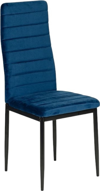 Zestaw krzeseł do kuchni i salonu ModernHome by Multistore VELVET 4 szt Blue (5904224306717) - obraz 3