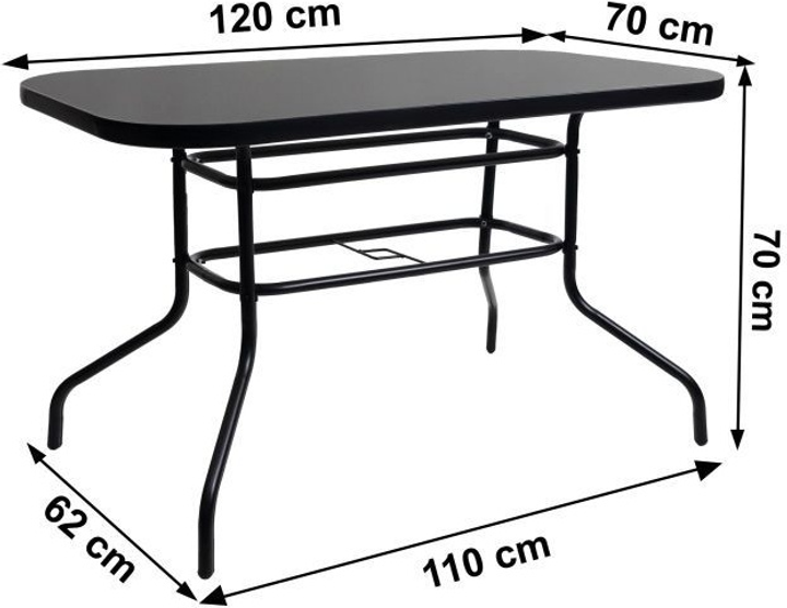 Stół ogrodowy ModernHome by Multistore H-046 (5904265080461) - obraz 10