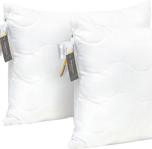 Набір антиалергенних подушок MirSon на блискавці EcoSilk №1701 Eco Light White 2 шт. (2200003966459) - зображення 1