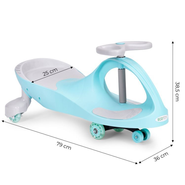 Толокар EcoToys YM-SW-1 LED Blue (5905817004188) - зображення 10