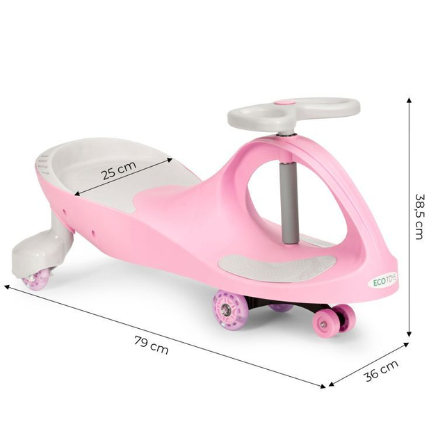 Толокар EcoToys YM-SW-1 LED Pink (5905817003013) - зображення 10