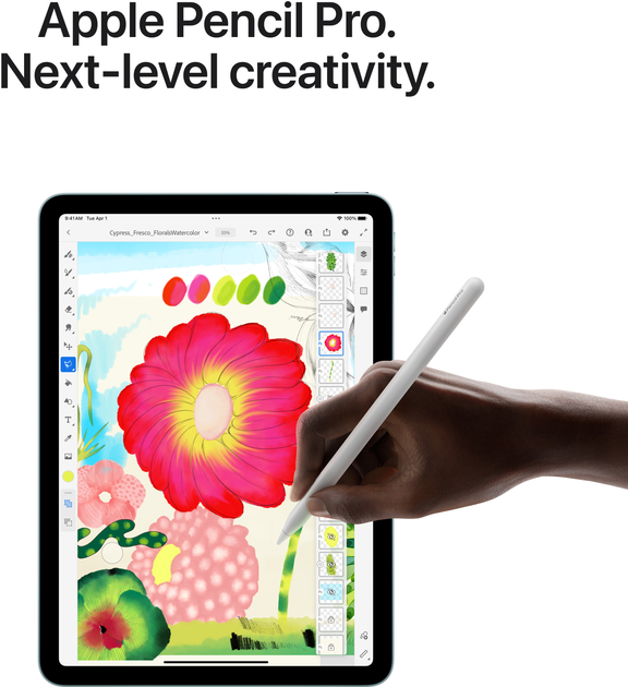 Tablet Apple iPad Air 11" M3 2025 Wi-Fi 128GB Starlight (MC9Y4) - obraz 6