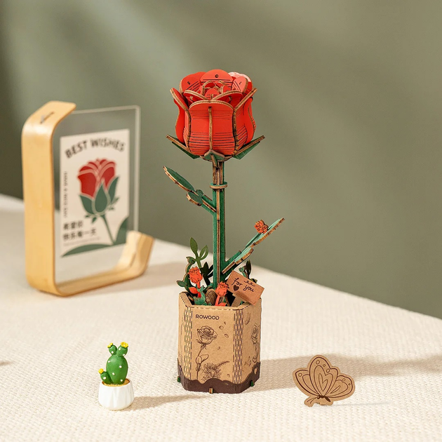 3D конструктор Robotime Red Rose TW042 (6946785119251) - зображення 4
