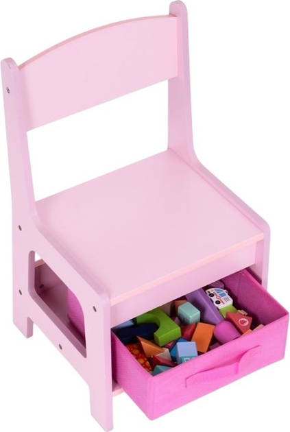 Zestaw dziecięcy EcoToys stół z 2 krzesełkami i blatem do rysowania kredą (ZKC-1B) (5905817006762) - obraz 6