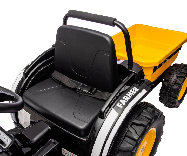 Ciągnik elektryczny dla dzieci Milly Mally Farmer z przyczepą Yellow 5740 (5901761129076) - obraz 8