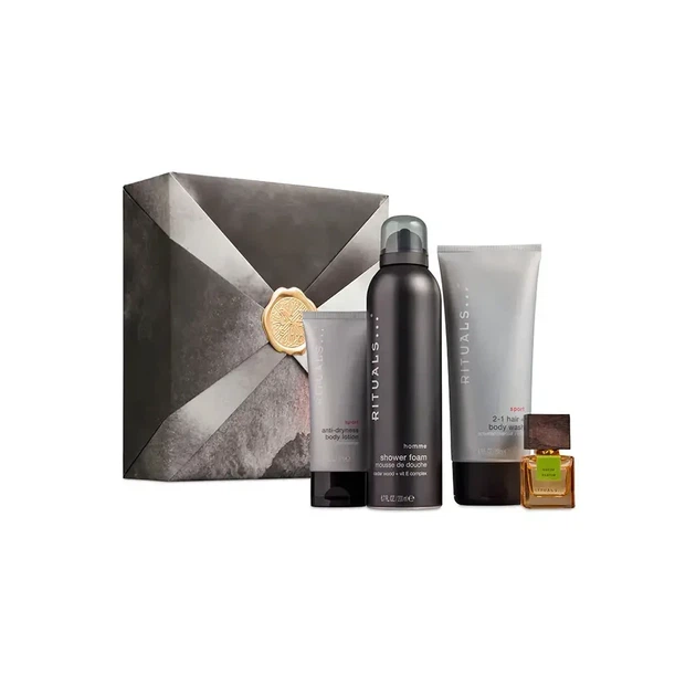 Подарочный набор Rituals Homme Set M (гель для душа 200 мл, парфюм 15 мл, пенка для душа 200 мл, лосьон - изображение 4