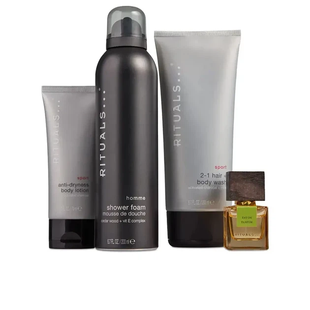 Подарочный набор Rituals Homme Set M (гель для душа 200 мл, парфюм 15 мл, пенка для душа 200 мл, лосьон - изображение 5