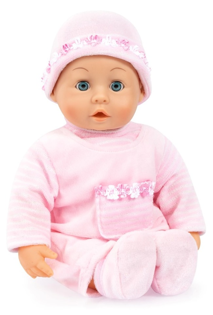 Lalka Bobas Bayer First Word Baby 38 cm miękki różowy (30543) (4003336417500) - obraz 4