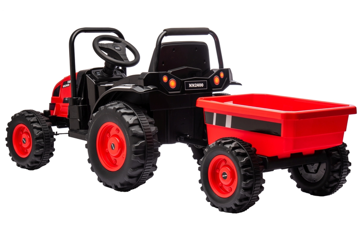 Ciągnik elektryczny dla dzieci Milly Mally Farmer z przyczepą Red 5741 (5901761129083) - obraz 4
