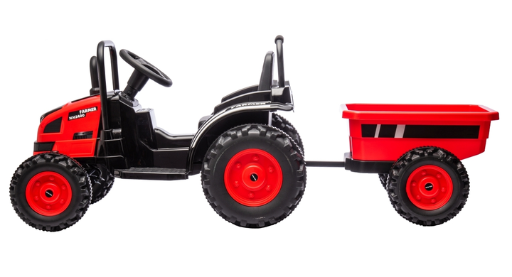 Ciągnik elektryczny dla dzieci Milly Mally Farmer z przyczepą Red 5741 (5901761129083) - obraz 5