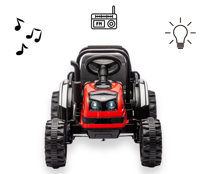 Ciągnik elektryczny dla dzieci Milly Mally Farmer z przyczepą Red 5741 (5901761129083) - obraz 13