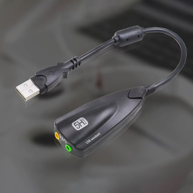 Звуковая Карта USB Digital 5Hv2 7.1 3D Черный (1001-258-01) - изображение 1