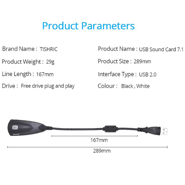 Звуковая Карта USB Digital 5Hv2 7.1 3D Черный (1001-258-01) - изображение 5