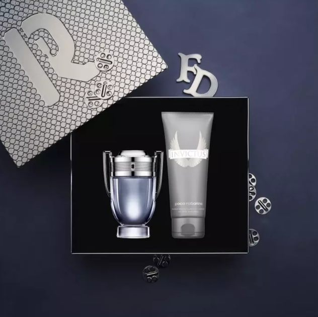 Набір для чоловіків Paco Rabanne Invictus Туалетна вода 100 мл + Гель для душу 100 мл (3349668628193) - зображення 4