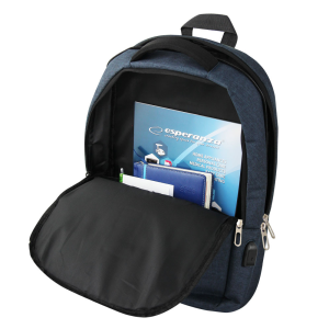 Рюкзак для ноутбука Esperanza Backpack 15.6" ET196 Taranto Синий - Фото 6 Рюкзак для ноутбука Esperanza Backpack 15.6" ET196 Taranto Синий - изображение 6