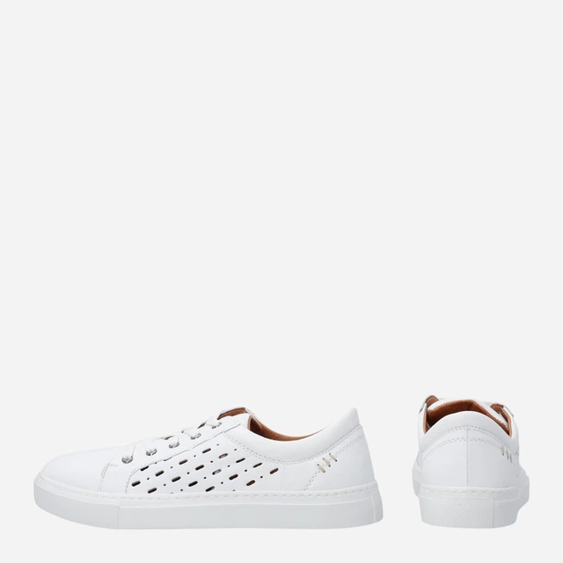 Trampki damskie skórzane ażurowe do kostki Venezia A005LEWHOSP118 36 (3UK) 23.5 cm Białe (5906140778944) - obraz 3