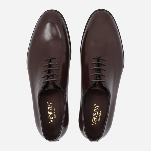 Oxfordy męskie skórzane Venezia D019LETDMEA023 42 Czarne (5906140875285) - obraz 5