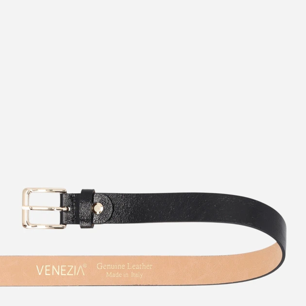 Ремінь жіночий шкіряний Venezia D097LEBLPAS100 100 см Чорний (5906140879252) - зображення 4