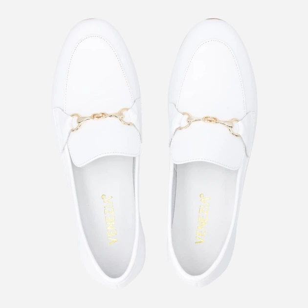 Жіночі сліпери зі шкіри Venezia E057LEWHOBM029 40 (7UK) 26 см Білі (5906140872239) - зображення 5