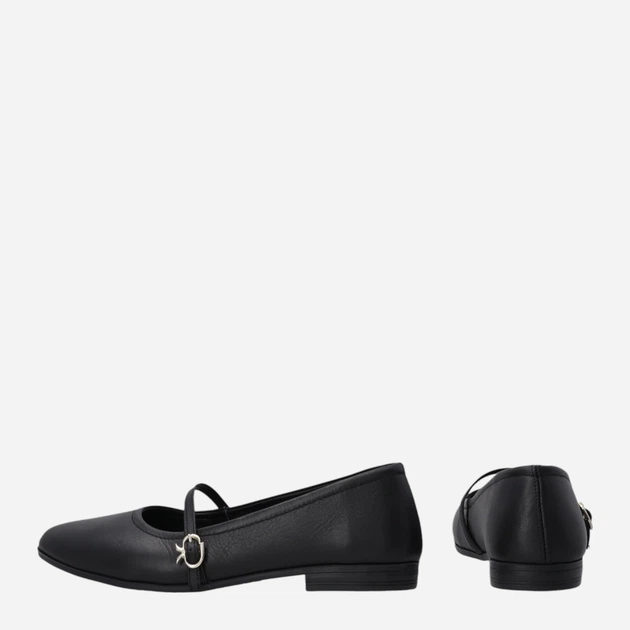 Жіночі балетки зі шкіри Venezia E120LEBLOBA029 39 (6UK) 25 см Чорні (5906140896143) - зображення 3