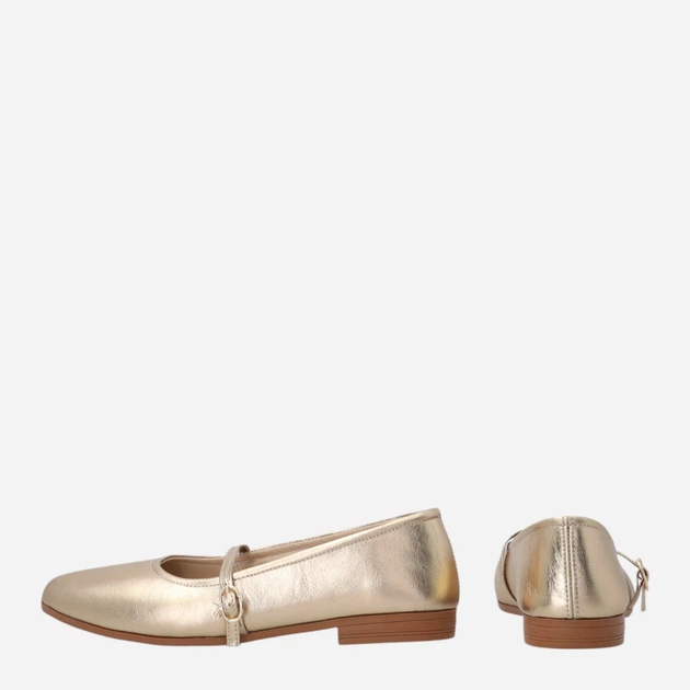Жіночі балетки зі шкіри Venezia E120LEGOOBA029 39 (6UK) 25 см Золотисті (5906140896266) - зображення 3
