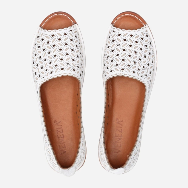 Жіночі сліпони Venezia E137LEWHOBM029 38 (5UK) 24.4 см Білі (5906140849804) - зображення 5