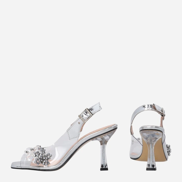 Sandały damskie na obcasie Venezia E175MTSIOBS029 37 (4UK) 24 cm Srebrne (5906140756560) - obraz 3