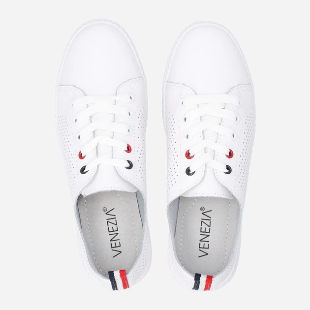 Trampki damskie skórzane do kostki Venezia G094LEWHOSP006 36 (3UK) 23.5 cm Białe (5906140684870) - obraz 5