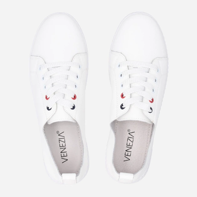 Жіночі кеди низькі Venezia G098LEWHOSP006 39 (6UK) 25 см Білі (5906140685143) - зображення 5