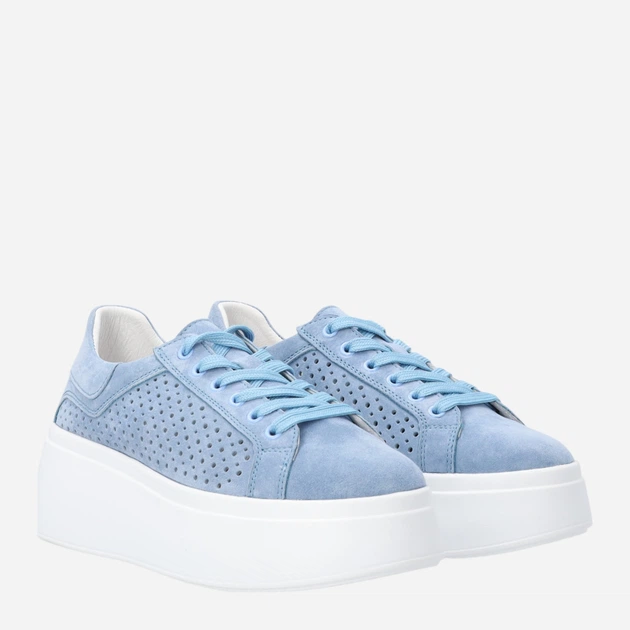 Sneakersy damskie zamszowe do kostki na platformie Venezia G108SUBUOSP006 37 (4UK) 24 cm Błękitne (5906140685969) - obraz 4