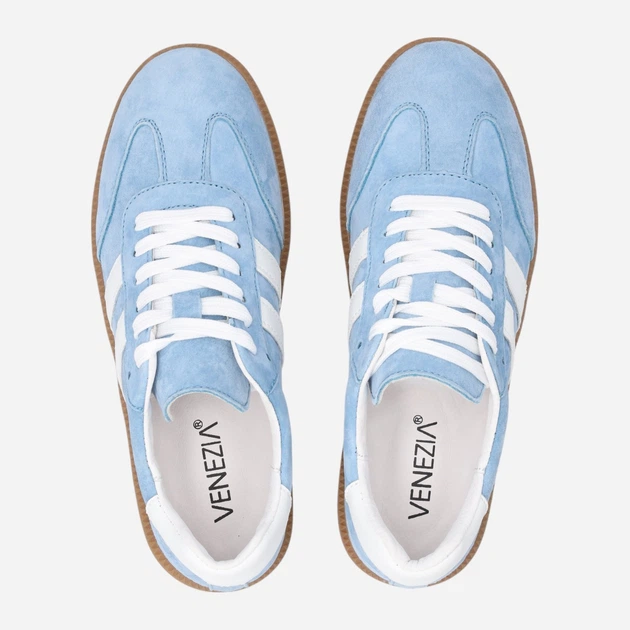 Trampki damskie skórzane do kostki Venezia G124SUBUOSP006 39 (6UK) 25 cm Błękitne (5906140687963) - obraz 5