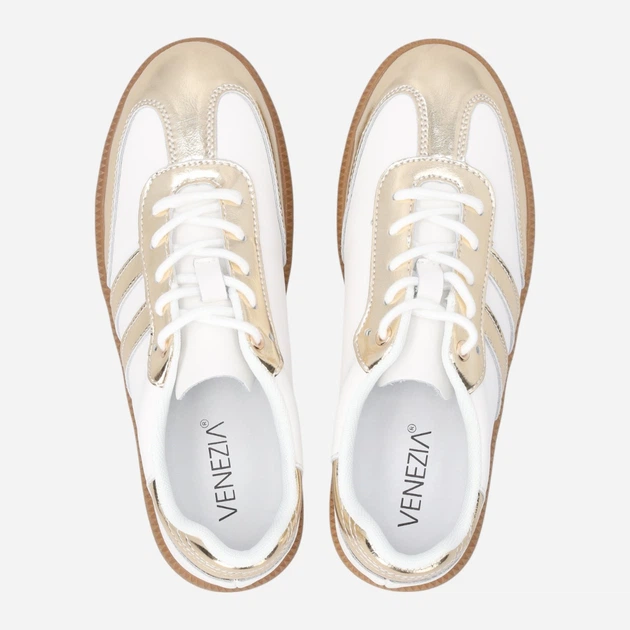 Жіночі кеди низькі Venezia G125LEWOOSP006 41 (8UK) 26.5 см Білі (5906140688045) - зображення 5