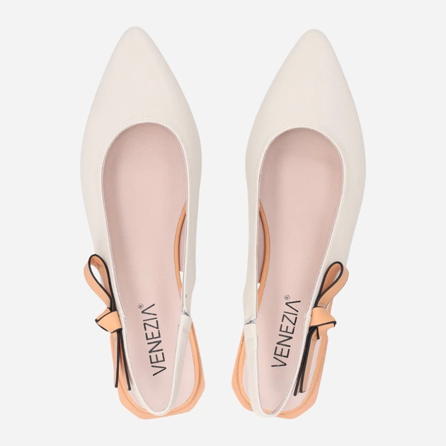 Жіночі слінгбеки Venezia G128LEBEOBH006 38 (5UK) 24.4 см Бежеві (5906140673805) - зображення 5