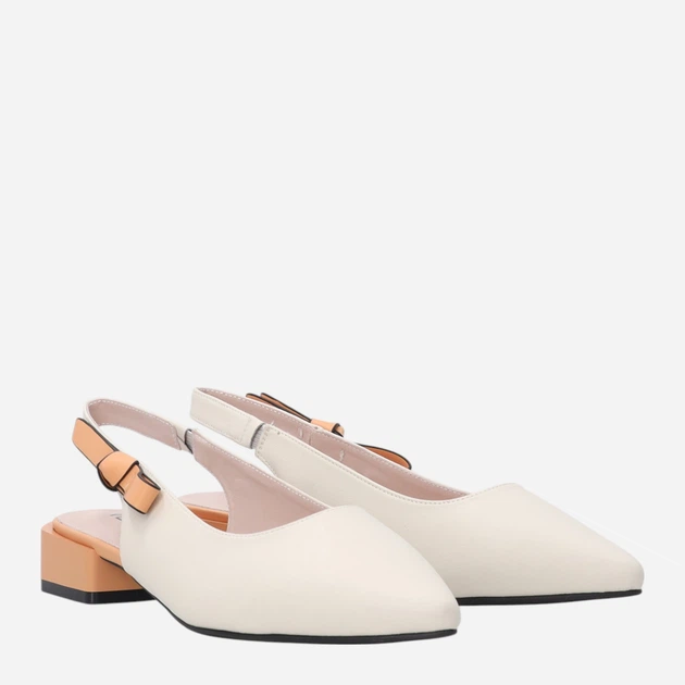 Sandały damskie slingback skórzane z zakrytymi palcami Venezia G128LEBEOBH006 40 (7UK) 26 cm Beżowe (5906140673829) - obraz 4