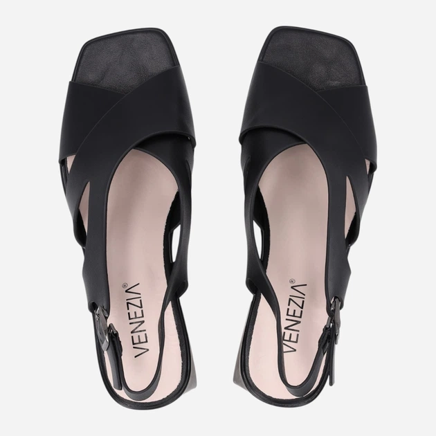 Sandały damskie na słupku Venezia G137LEBLOBS006 40 (7UK) 26 cm Czarne (5906140673102) - obraz 5