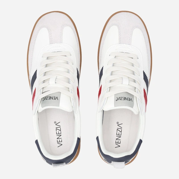 Sneakersy męskie skórzane do kostki Venezia G151LEWHMSP006 41 (8UK) 26.5 cm Białe (5906140680018) - obraz 5