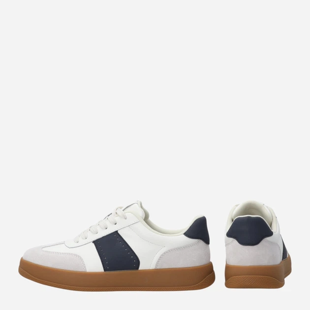 Sneakersy męskie skórzane do kostki Venezia G152LEWHMSP006 42 (9UK) 42 cm Białe (5906140679784) - obraz 3