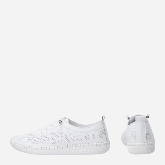 Жіночі туфлі зі шкіри Venezia H051LEWHOSP052 40 (7UK) 26 см Білі (5906140820667) - зображення 3