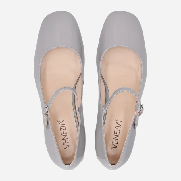 Buty Mary Jane damskie lakierowane Venezia L004PAGEOBC141 37 (4UK) 24 cm Szare (5906140721421) - obraz 5
